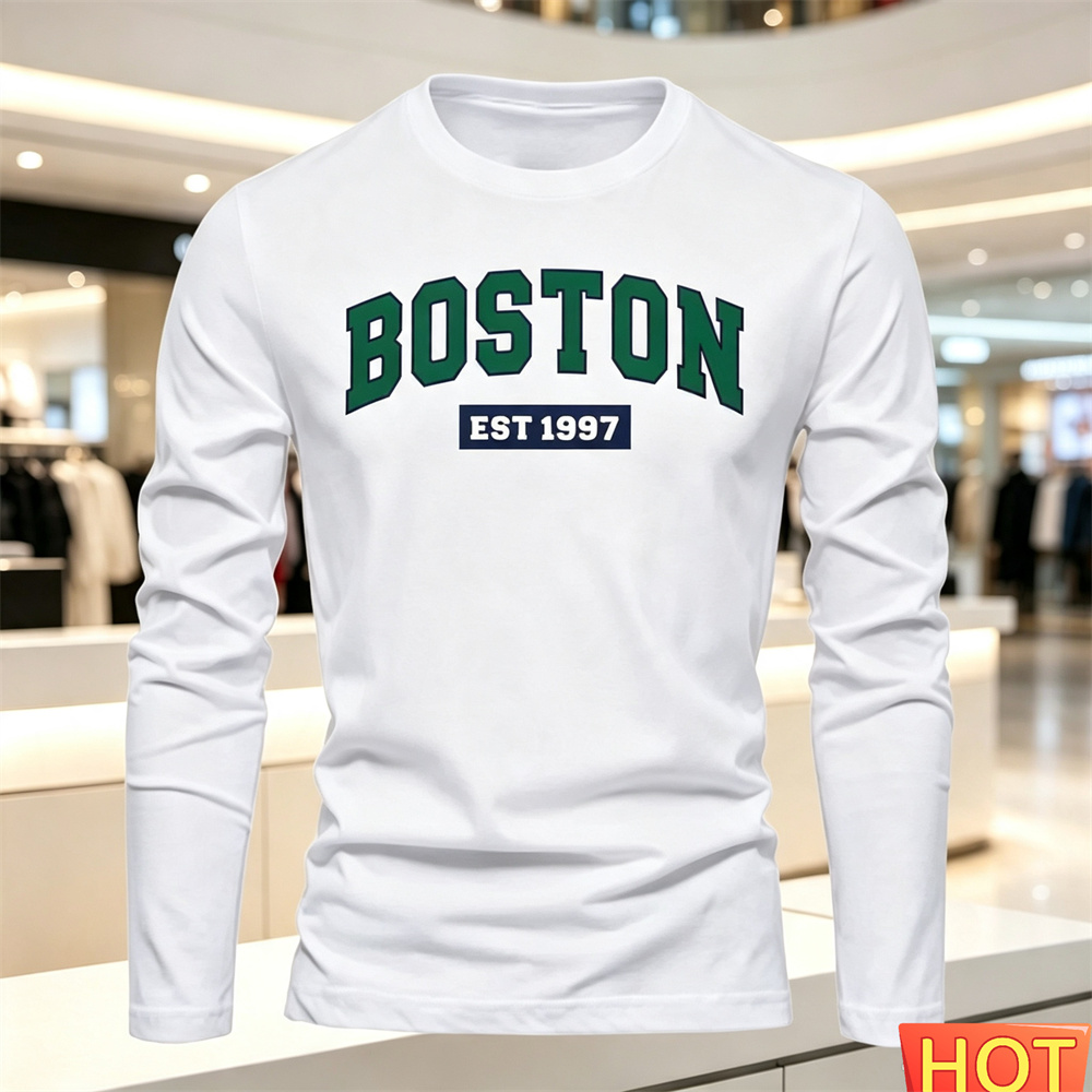 Men'S Fashion T Shirts - Sonbahar Yaz Erkek Uzun Kollu Tişört