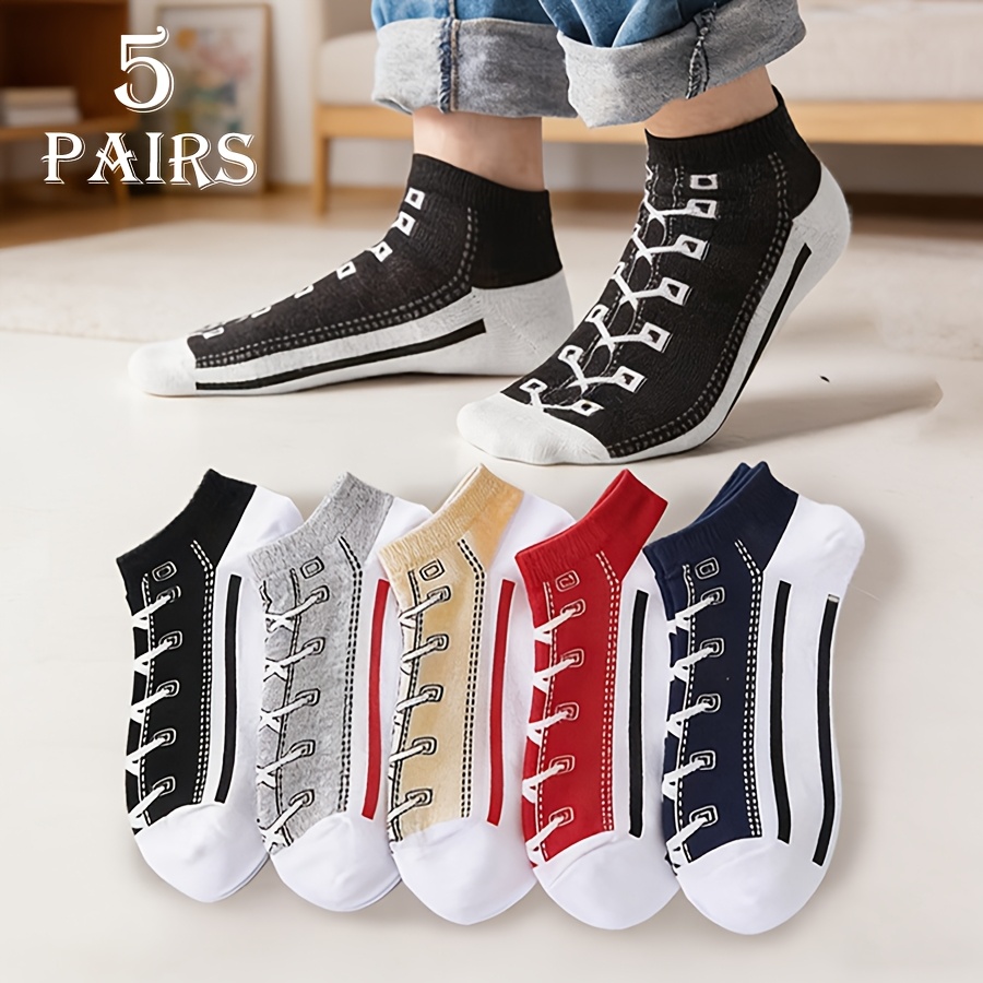 Socks Ankle Men - 5 çift erkekler yaz ince pamuklu