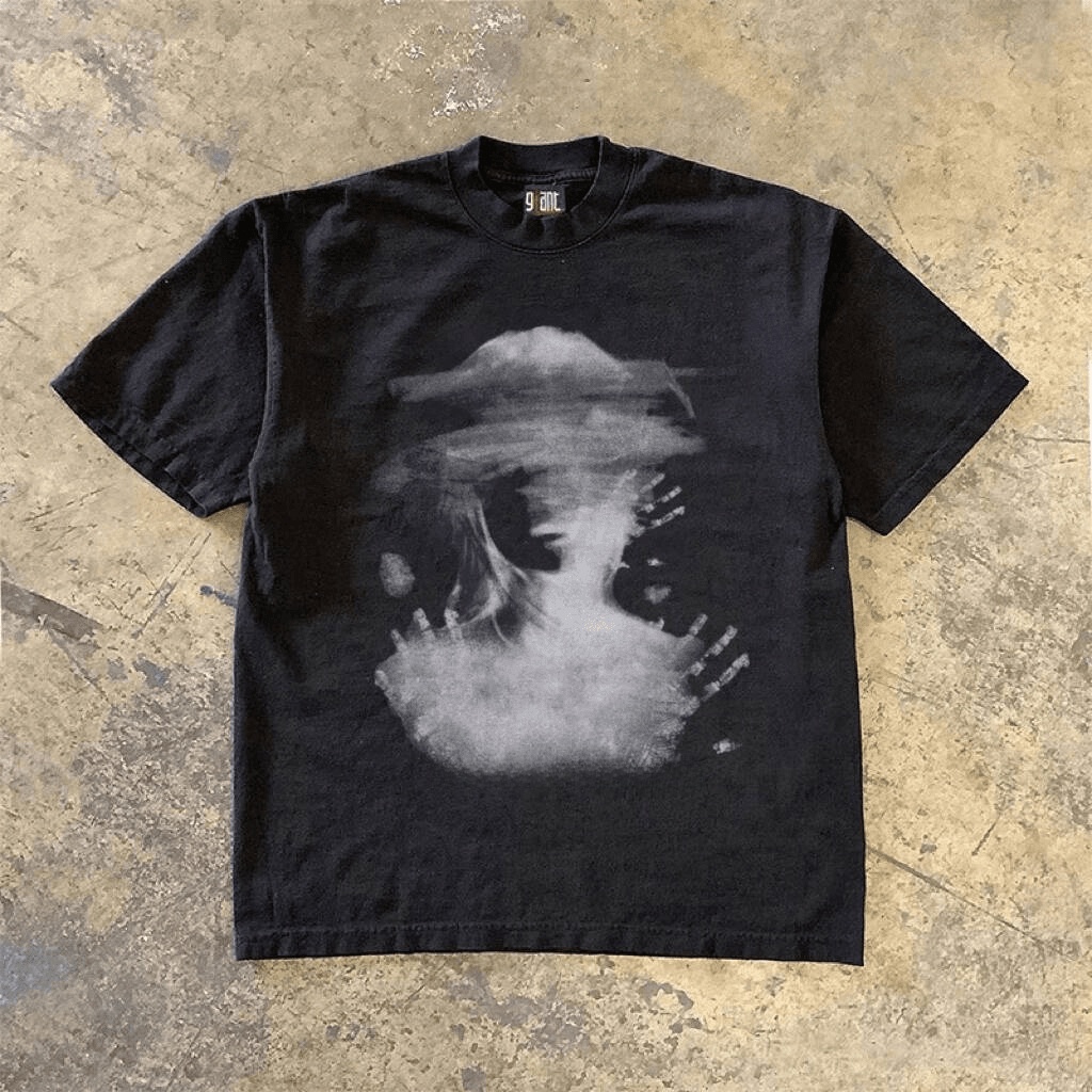 Men'S Fashion T Shirts - Saf Pamuklu Çift İplikli Bol Kesim
