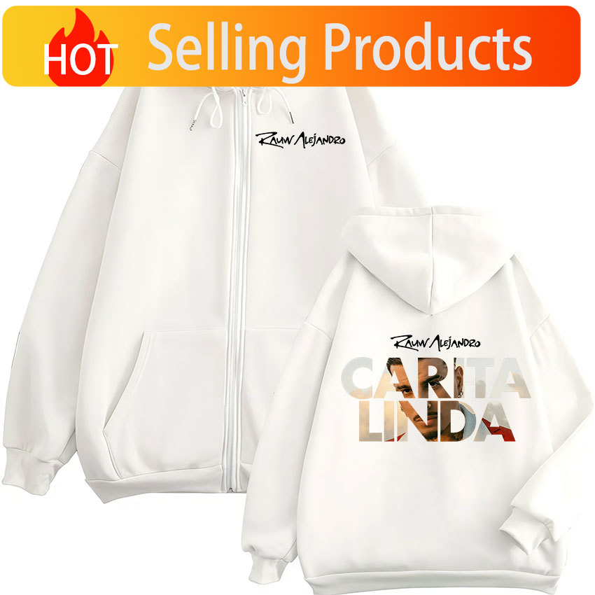 Mens Fashion Zip Up Hoodies - Rauw Alejandro Carita Linda 2026 Yeni
