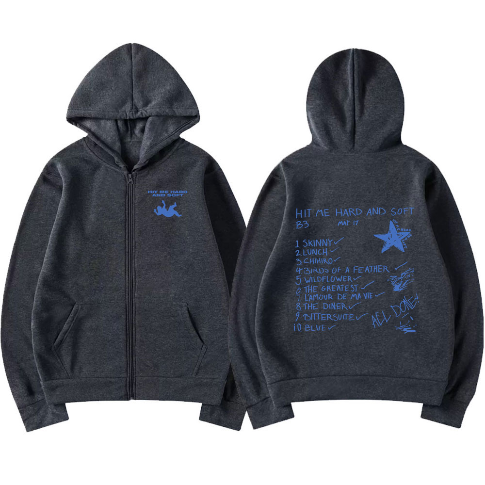Hit Me Hard and Soft 2024 Turu - Mens Fashion Zip Up Hoodies incelemesi ve fiyatı
