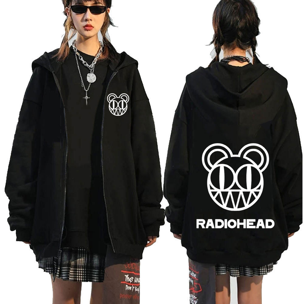 Rock Band Radiohead Logo Fermu - Mens Fashion Zip Up Hoodies incelemesi ve fiyatı