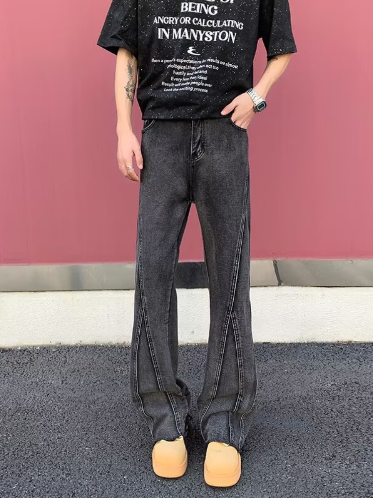 2026 Pantalon Y2K Moda Siyah G - Men'S Fashion Grey Jeans incelemesi ve fiyatı