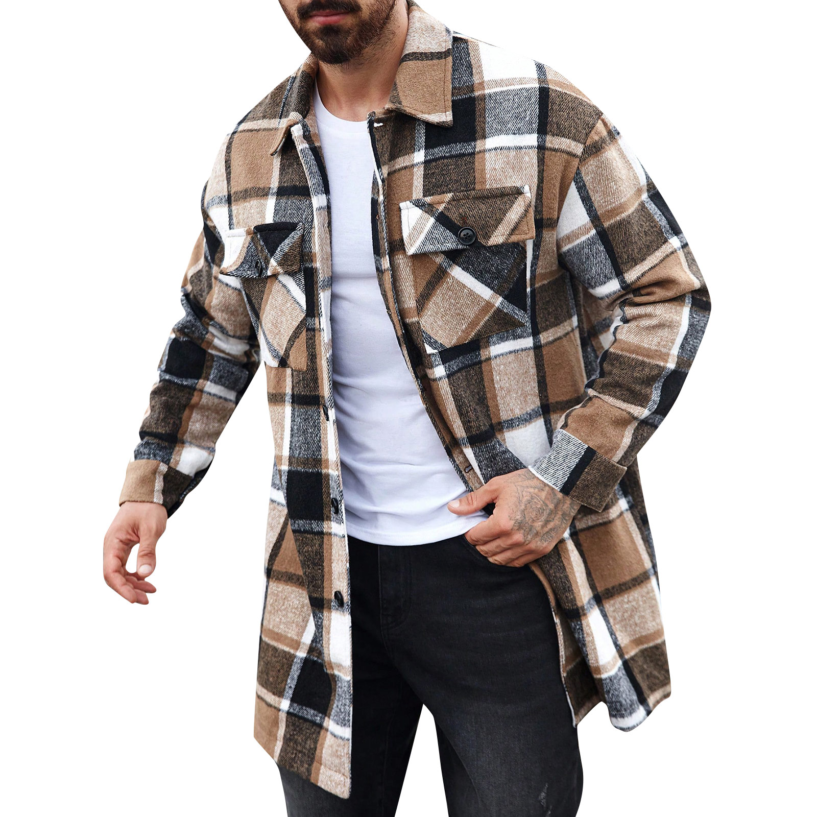 Çift Cepli Trençkot Erkek Uzun - Men'S Fashion X incelemesi ve fiyatı