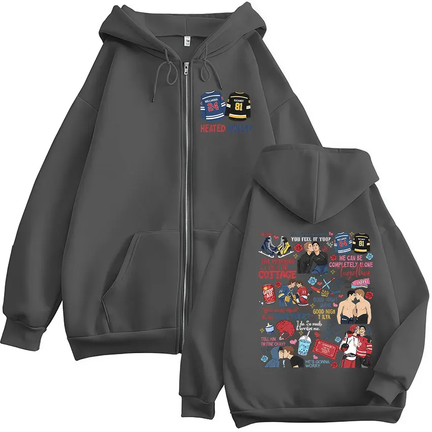 Isıtmalı Rivalry Baskılı Fermu - Mens Fashion Zip Up Hoodies incelemesi ve fiyatı