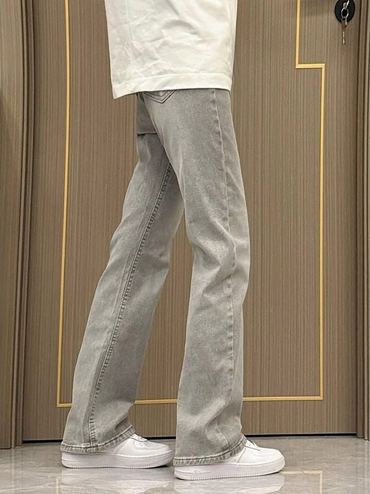 Duman Grisi Düz Paça Dar Kesim - Men'S Fashion Grey Jeans incelemesi ve fiyatı