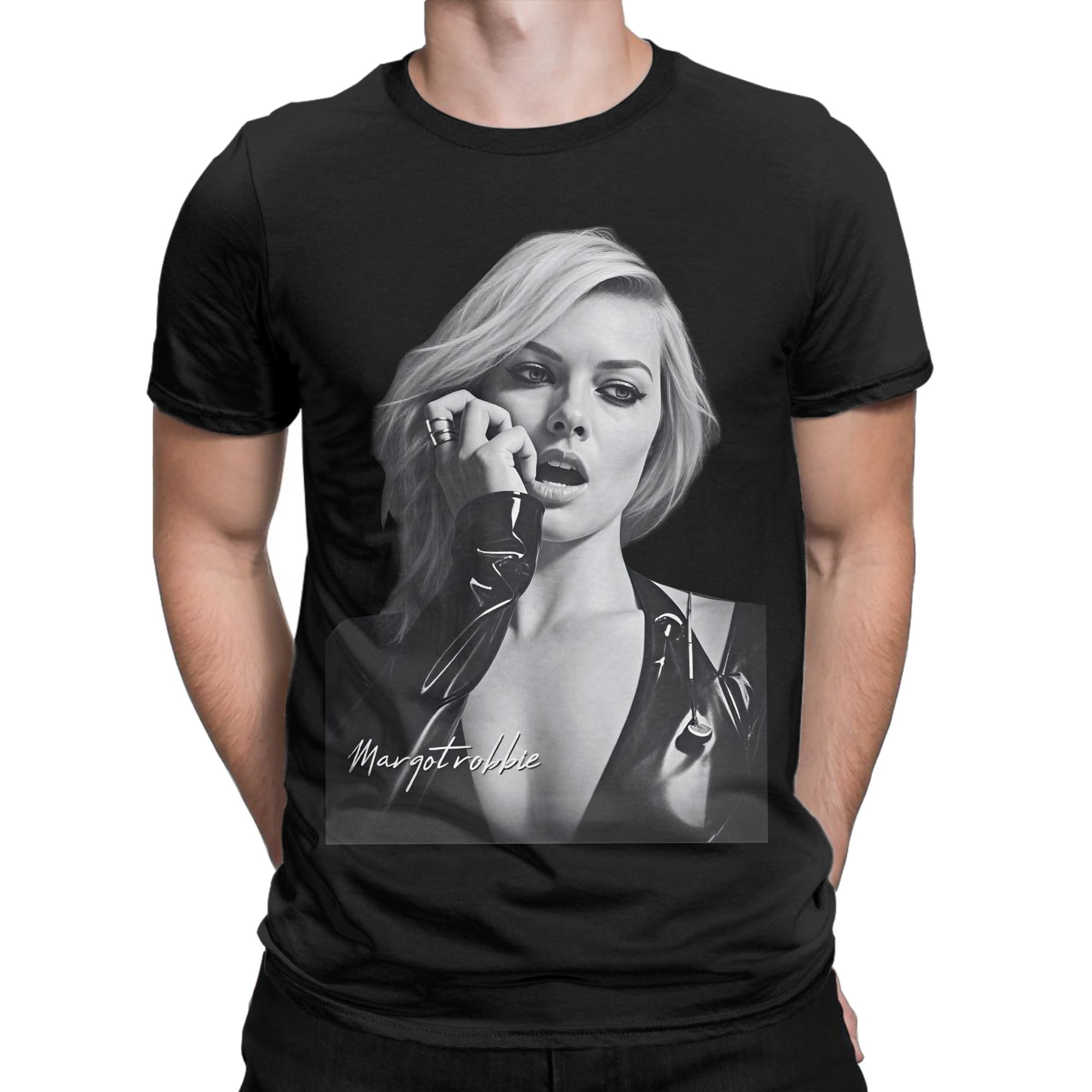 Margot Robbie Poster T-Shirt E - Poster Men Fashion incelemesi ve fiyatı